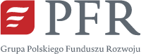 Grafika zawiera logotyp Grupy Polskiego Funduszu Rozwoju (PFR), szary napis na białym tle